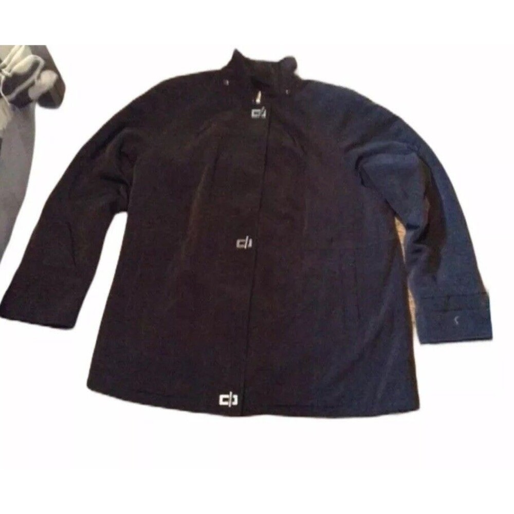 Croft & Barrow Black Zip Up Womans plus size  2X Coat
